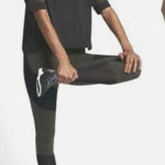 Nike  Leggings‎ Power Legendary Mid-Rise Training Tights Olive Green Women Medium Photo 0