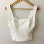 Bershka NWT  Corset Top Tank Crop White Size Small Photo 0