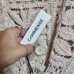 NWT Commense Cream Ivory Floral Crochet Cropped Cardigan Size Small Photo 6
