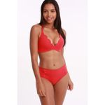 Seafolly New.  red petal edge high rise bikini. USA SIZE 8DD/6-bottom Photo 2