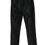 Anthropologie  The Essential Skinny Pants Black Jacquard Paisley Foil Print 0 Photo 4