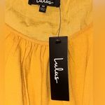 Lulus  Mustard Yellow 100% Cotton Flowy/Gauzy Lightweight Mini Dress - Size M NWT Photo 2