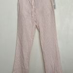 Lulu B 100%Linen White and Pink striped straight leg pants. Photo 0
