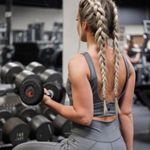 Paragon Fitwear Cristina Capron Sports Bra Low V-Back Sports Bra Grey VEUC Photo 1