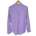 Equipment  Slim Signature Silk Shirt size Medium Lilac Long Sleeve Collared Photo 6