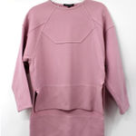 Marissa Webb Virgin Wool Top Size XS Pink Solid Long Sleeve High Low Stretch Photo 0
