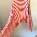 Sundance Linen Dress Womens M Coral White Striped Sleeveless Asymmetrical Hem Pink Size M Photo 4
