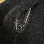 Maniere De Voir Jacket Faux Leather Plush Trim Detachable Sleeves Size US4 Black Photo 4