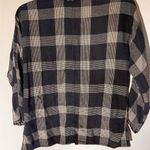 Madewell  Black & White Plaid Peplum Top Size XS Photo 2