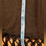 Esperanza Black Sheer Fringe Hem Poncho Top – Size L (NWOT) Size L Photo 3