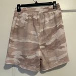 American Eagle Outfitters AEO Tan Cream Camo Print Longline Sweat Shorts Size S Photo 4