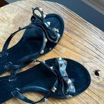 Valentino Garavani Valentino Slides Black With Gold Hardware  Photo 5