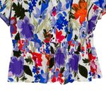 Sugar Lips Amania Floral Sarina Smocked Peplum Top size 2X Colorful Short Sleeves Photo 4