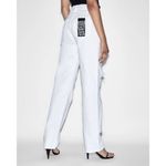 Ksubi Playback Blanc Sliced Jeans Size 32 White Super High Rise Relaxed Leg Photo 1