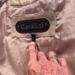 Cavalini  Y2K vegan leather tan camel zip front moto jacket. Size large. Photo 5