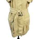 Elan Utility Safari Dress Jacket Yellow Belted Sleeveless Zip Front Women's S Photo 3