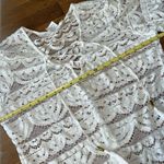 Wave Zone White Lace Bell Sleeve Swim Cover Up, Large Photo 4