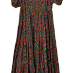 Free People  Ashley Babydoll Corduroy Floral Maxi Dress XS Cottage Trad Feminine Photo 0