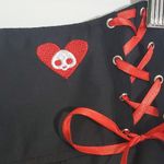 Hot Topic Skelanimals Plaid Contrast Pleated Skull Skirt Black Red Size SM Photo 1