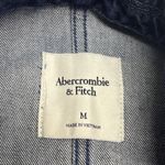 Abercrombie & Fitch  Dark Wash Boxy Long Sleeve Jean Blazer Jacket Button Medium Photo 12