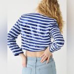 J.Crew NWT Collection Louisa Lady Jacket in Navy Ivory Sequin Stripe 8 Photo 8