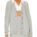 We Wore What NWT Varsity Cardigan Heather Grey Size Medium/Large M/L NEW $138 Photo 0