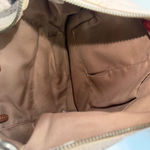 The Sak  Perforated Leather Hobo Shoulder Bag Cream Tassel Zip Pockets Photo 9