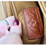 Patricia Nash  Floral Print Leather Satchel Purse Crossbody Bag Winter Bloom Blue Photo 11