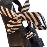 1. State Like New  Leather Teena Bow Sandals Black White Size 8 Photo 6