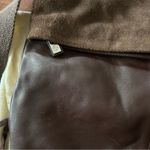 Vintage Y2K Molton Brown London Brown Leather Messenger Crossbody Bag Suede Flap Photo 1