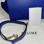 CELINE Authentic Leather/Calfskin Suede Trapeze Indigo Shoulder/Top Hand… Photo 15