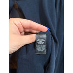 Lafayette 148 Sheer Panel Cropped Cardigan Silk Blend Blue Long Sleeve Size M Size M Photo 2