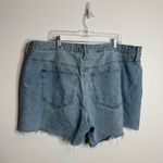 Madewell  High Rise The Mom Jean Shorts Distressed Size 22W Light Wash‎ Photo 2