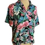 Wild Fable  Bright Floral Hawaiian Shirt Photo 0