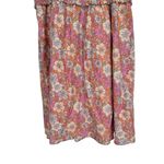 Sunday Best Floral Babydoll Dress size Large Smocked Aritzia Puff Cap Sleeves Orange Photo 5