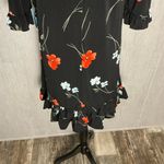 CeCe Black Dress with Red and White Floral Design Size Large Photo 6