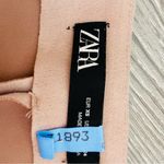 ZARA  Skirt Skort Bucket Faux Suede Asymmetrical Dusty Pink Women Sz xsmall Photo 2