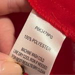 Parker #10  RUFFLE V-NECK COLD SHOULDER VIBRANT RED BLOUSE TOP SIZE SMALL Photo 4