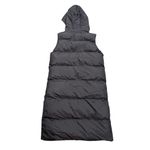 SheIn Woman's Midi Length Puffer Vest Hoodie in Black, Size S Photo 2