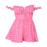 Pretty Little Thing Pink Gingham Playsuit Photo 2