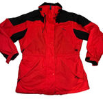 LL Bean Womens Red Black Insulated Ski Snowboard Jacket Parka Large Hooded 90s Photo 0