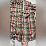 G.H. Bass plaid button down shirt sz XXL Red Photo 4