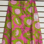 Lilly Pulitzer Mirabelle Hibiscus Pink & Green Skirt NWT SZ 2 Lined 100% Cotton Photo 0