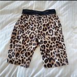 Pam & Gela  Leopard Print High Waisted Biker Shorts Size‎ Small Photo 2
