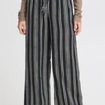 Stripped dressy pants black and white size medium/large wide leg pants comfy Photo 0