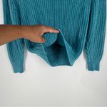 Aritzia WILFRED x Salette Chenille Knit Pullover Sweater Teal Blue Size XS Photo 2