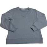 Z Supply Sweatshirt Womens X Small Blue V Neck Long Sleeve Pullover Cotton Blend Photo 1