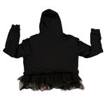 Anthropologie Black Women's Hoodie with Tulle Hem S Photo 4