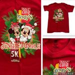 Hanes runDisney 2015 Mickey’s Jingle Jungle 5K Disney World Race Shirt Adult Small S Photo 1