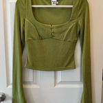 Princess Polly  Top Green Crop Photo 0